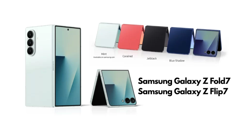 Samsung Galaxy Z Fold7 and Z Flip7 स्मार्टफोन एक साथ दिखाए गए हैं, जो भारत में उनके सफल लॉन्च को दर्शा रहे हैं।